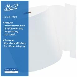 Hot Sale ๐ Essential High Capacity Hard Roll Towel, 1.75" Core, 8 X 950ft, White,6 Rolls/CT โจ 13 Hot Sale ๐ Essential High Capacity Hard Roll Towel, 1.75" Core, 8 X 950ft, White,6 Rolls/CT โจ -scott shop KIM02000 5