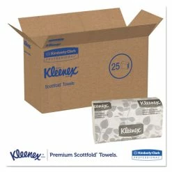 New 🔥 Premiere Folded Towels, 7 4/5 X 12 2/5, White, 120/Pack, 25 Packs/Carton 👍 -scott shop KIM13253 4
