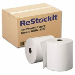 Deals ✨ Hardwound Paper Towel, 8" X 800', White, 1-Ply, 6 Rolls/Case, 4800' Per Case 🔥