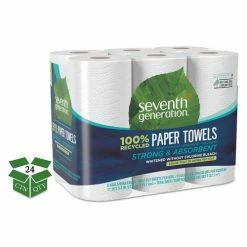Outlet ✔️ 100% Recycled Paper Towel Rolls, 2-Ply, 11 X 5.4 Sheets, 140 Sheets Per Roll, 24 Rolls Per Case, 3,360 Sheets Total 🤩